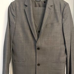 Gray three piece suit